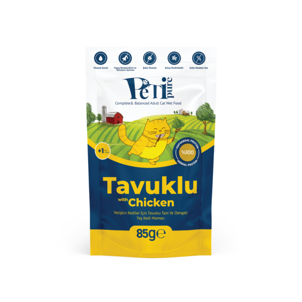 Petipure Jöle İçinde Tavuklu Yetişkin Yaş Kedi Maması